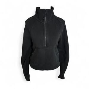 Black Lululemon Quarter Zip Scuba  Jacket Size XS/S
